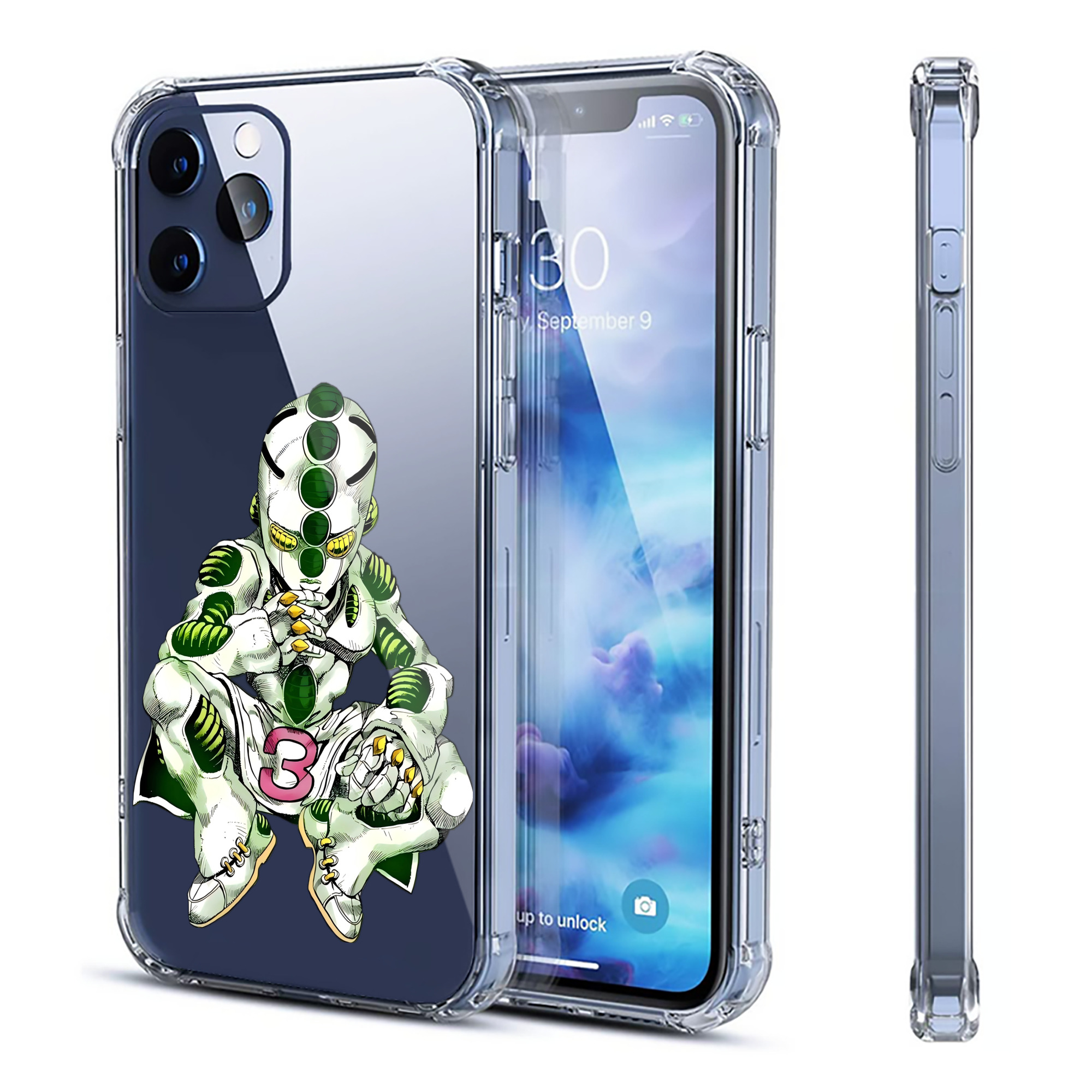 （画像用） ジョジョの奇妙な冒険 広瀨康一 JoJo's Bizarre Adventure Hirose Koichi 【iPhone 12シリーズ対応】透明スマホケース（クリアソフトケース）